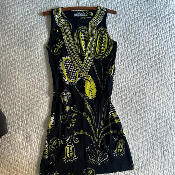 Vintage Emilio Pucci Sleeveless Printed Dress Striking vintage Emilio Pucci slee - Picture 1 of 8